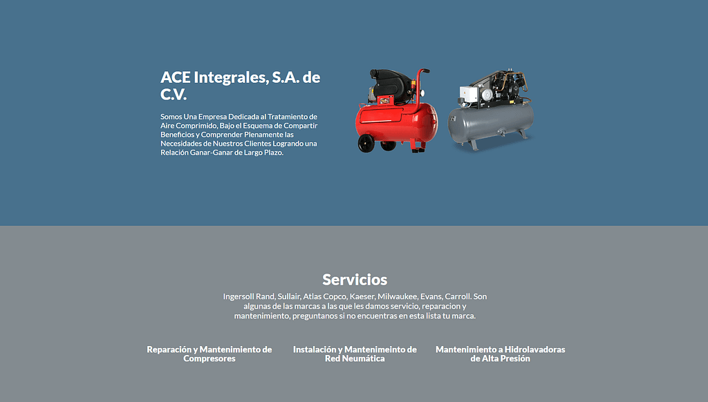 Landing Page para Ace integrales - Imagen 1