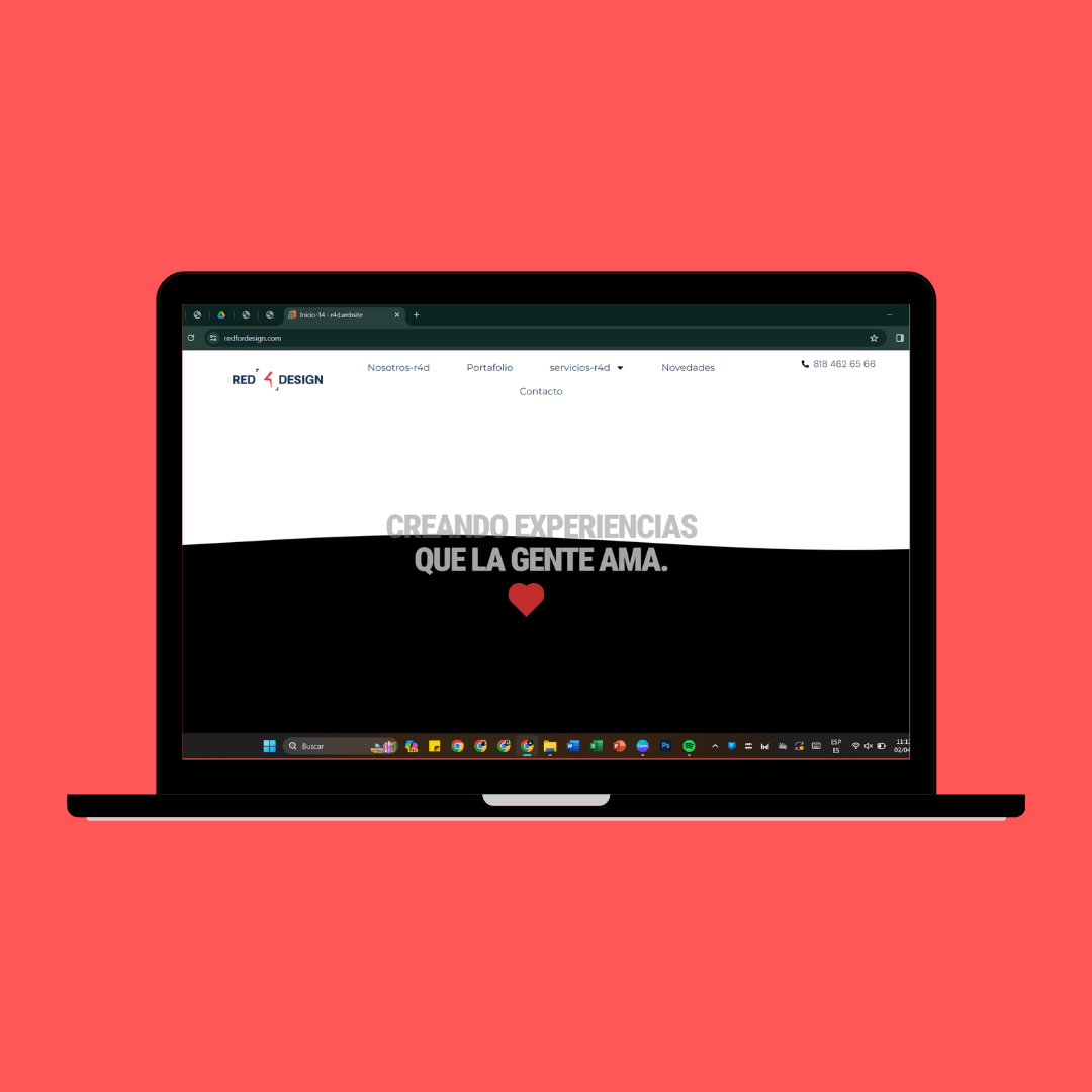 Sitio web computadora