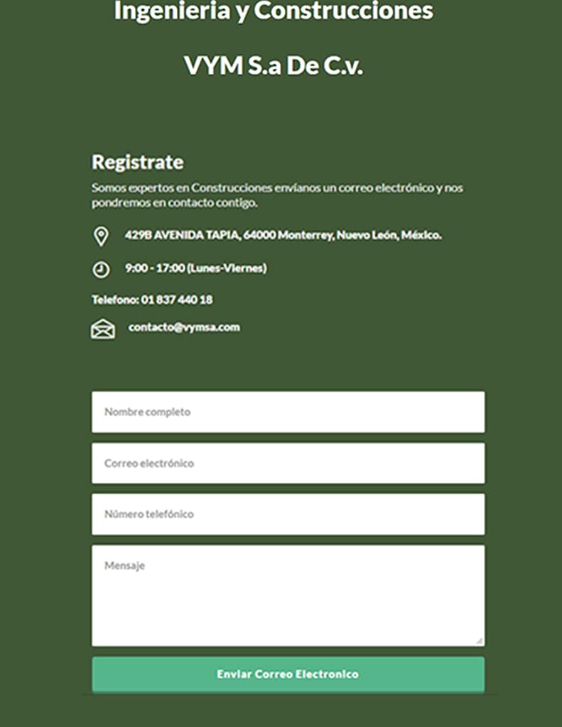 Desarrollo web para Vymsa - Imagen 2